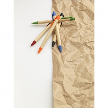 Logo trade promotional giveaways image of: Berk recycled carton and corn plastic ballpoint pen